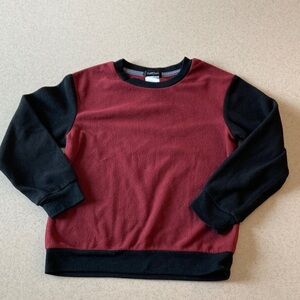 Cuddl Duds Maroon and Black Pajama Top Kids SIze 8